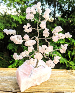 Rose Quartz Gemstone Tree