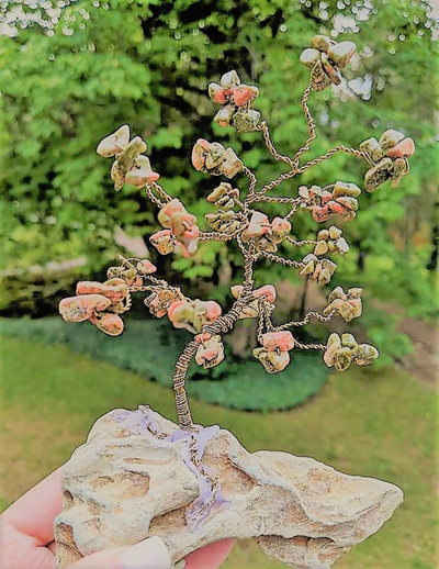 Unakite Gemstone Tree