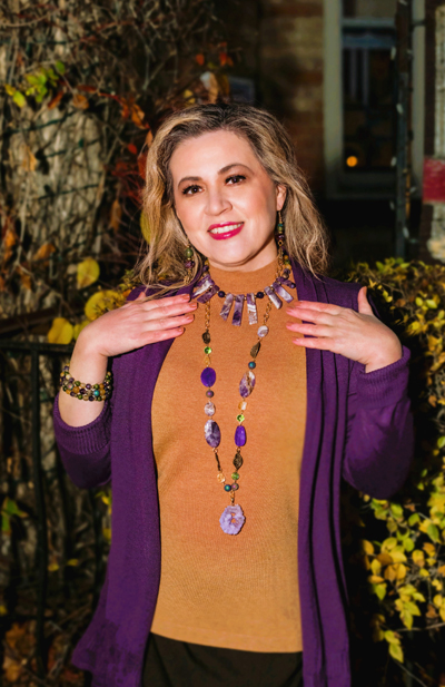 Amethyst Autum  jewellery set