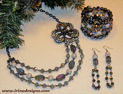Aurora Flower jewellery set