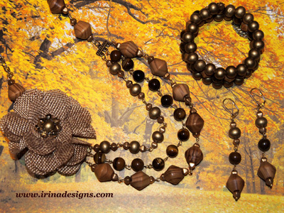 Rhodonite Muse necklace, bracelet and earrings