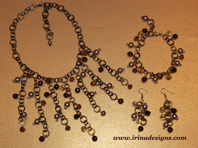 Champagne Bubbles jewellery set