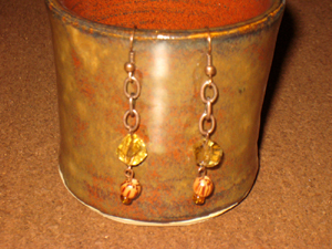 Copper Tree Earrings