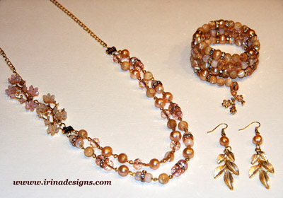 Crystal Blossoms jewellery set