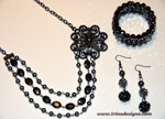 Crystal Flower jewellery set