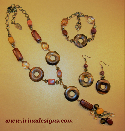 Golden Burgandy Dream jewellery set