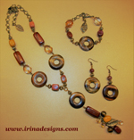 Golden Burgundy Dream jewellery set