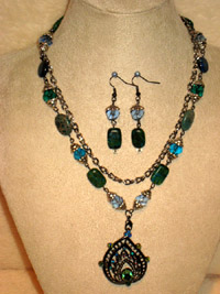 Jasper Peacock Necklace