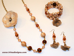 Latte Flower jewellery set