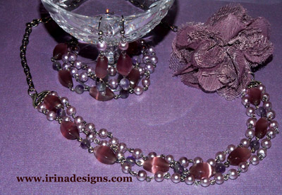 La Vie en Mauve jewellery set