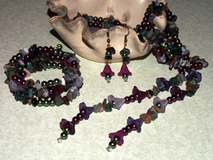 Monet Lilies jewellery set