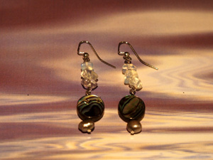 Moon Rose Earrings