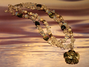 Moon Rose Necklace
