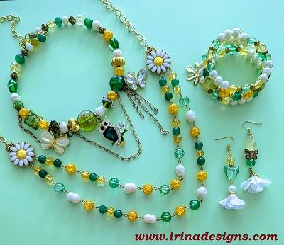 Owl & Daisy Garde jewelry set