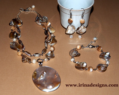 Turquoise Roses jewellery set