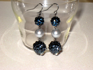Royal Blue Flower Earrings