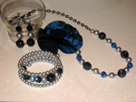 Royal Blue Flower Jewellery Set