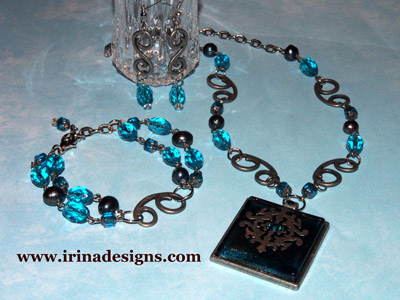 Teal Mystique jewellery set