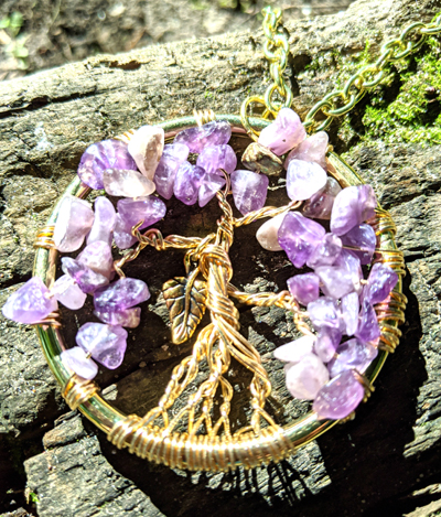 Amethyst Tree of Life pendant